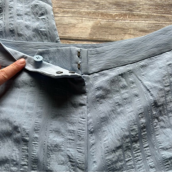 Club Monaco Sonyah Pants Light Blue High Waisted Side Slits Sz 6 Lightweight - Picture 4 of 9